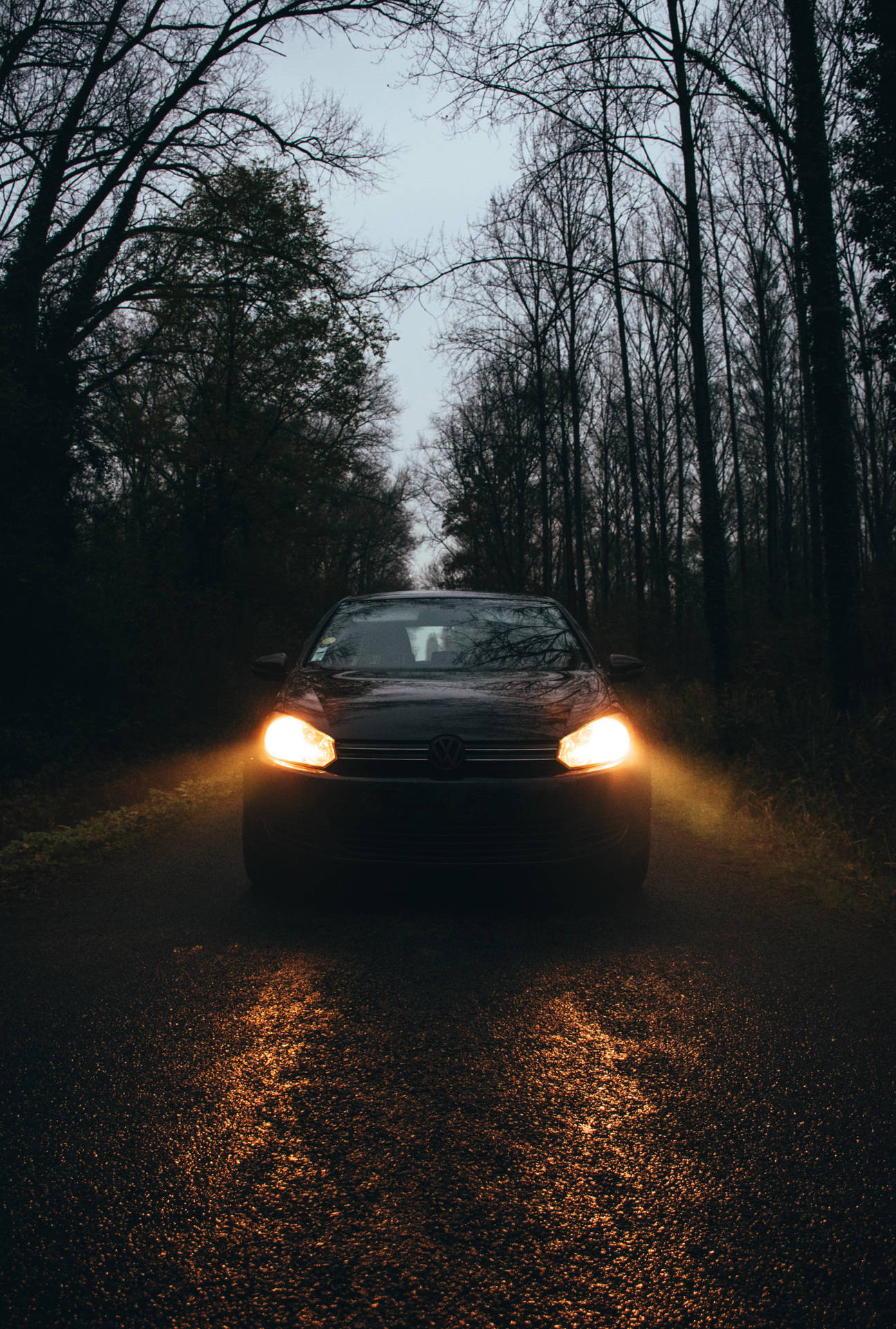 Volkswagen, Car, Lights, Night Background