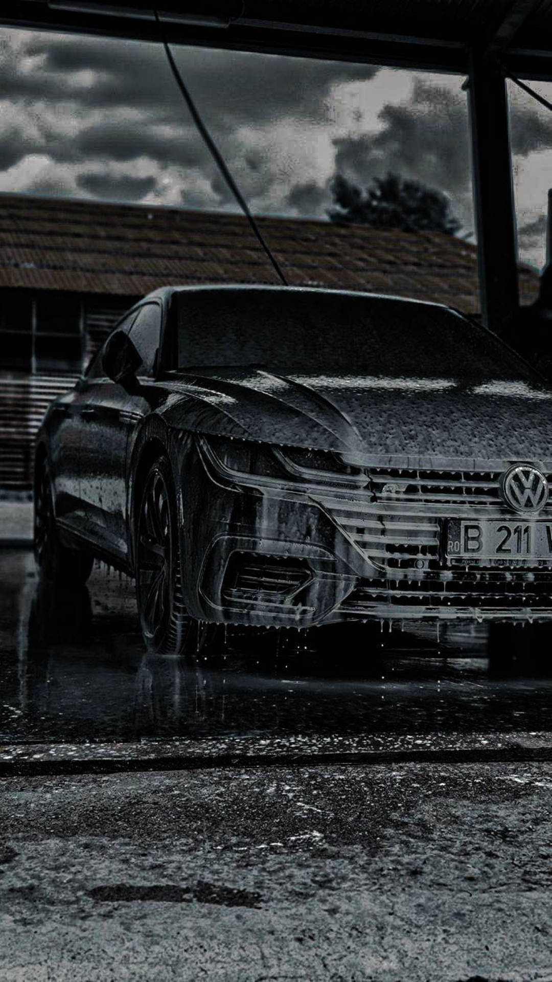 Volkswagen Dark Aesthetic Car Wash Background