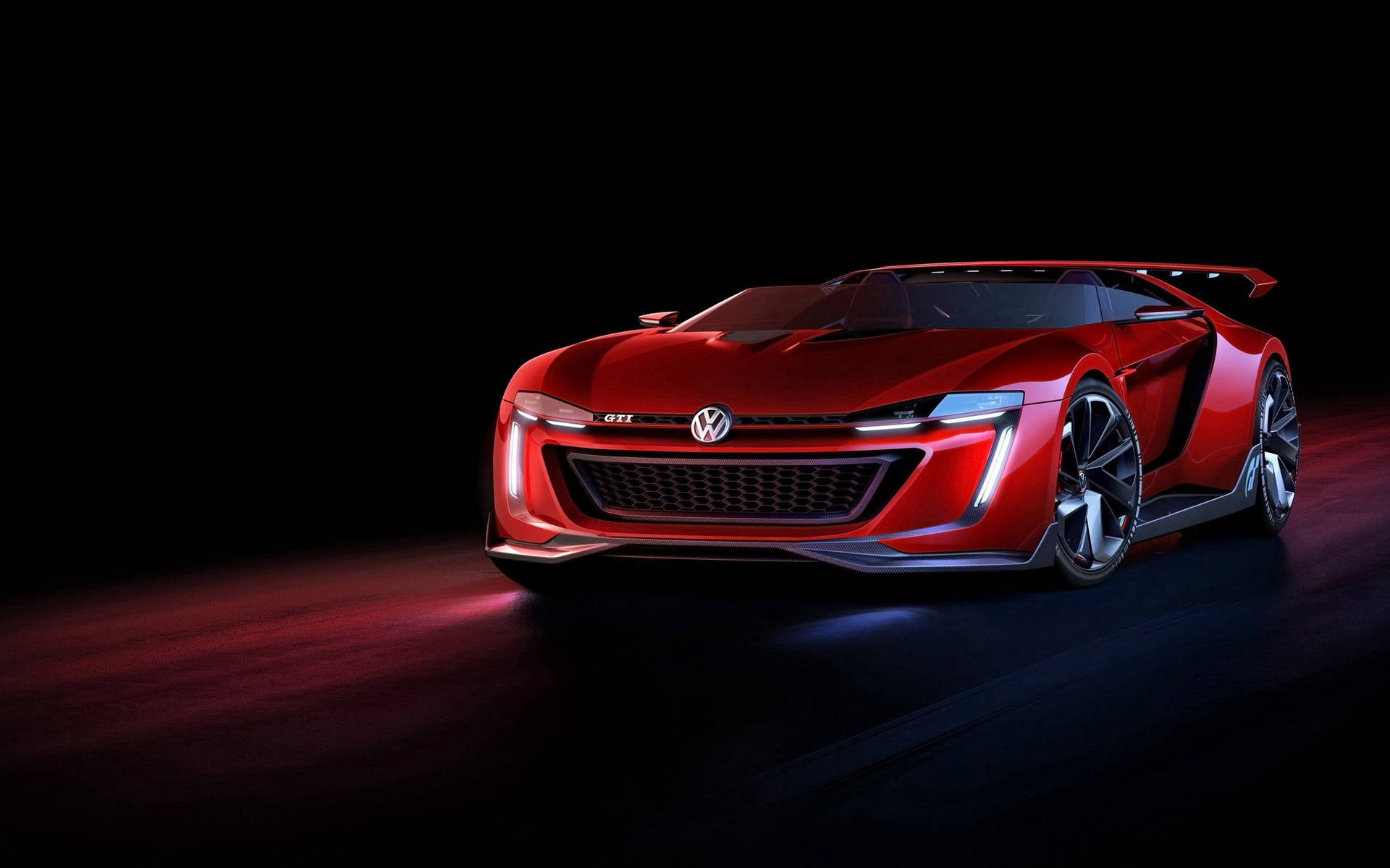 Volkswagen, Gti, Roadster, Red, Front View Background