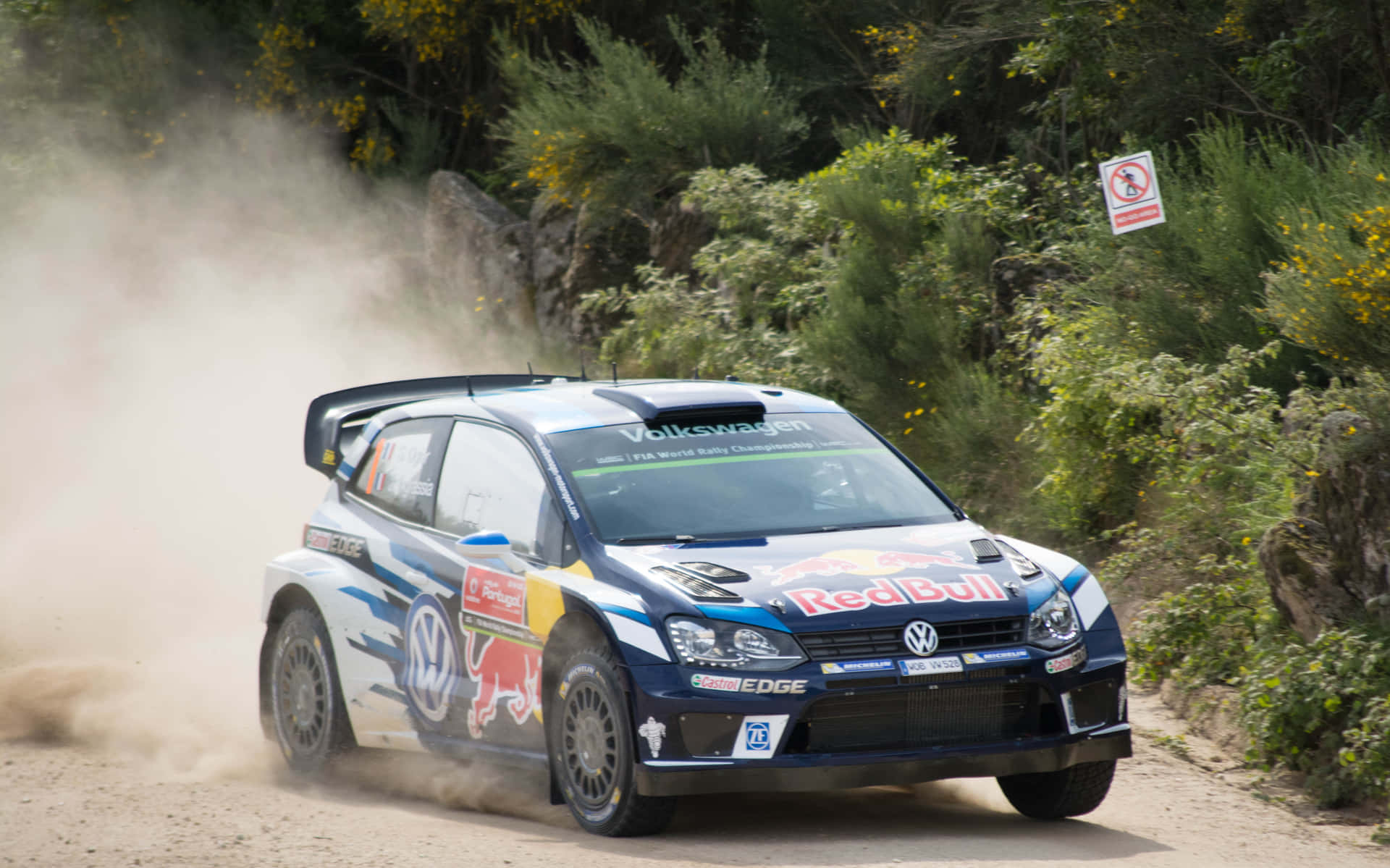Volkswagen Polo Rally Carin Action Background