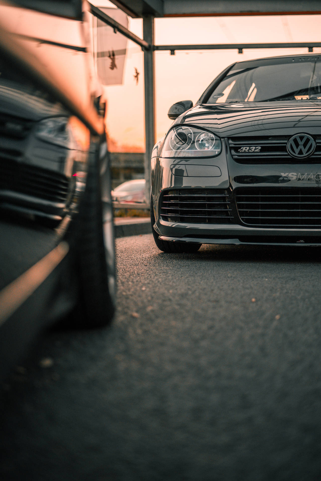 Volkswagen R32, Volkswagen, Car, Front View Background