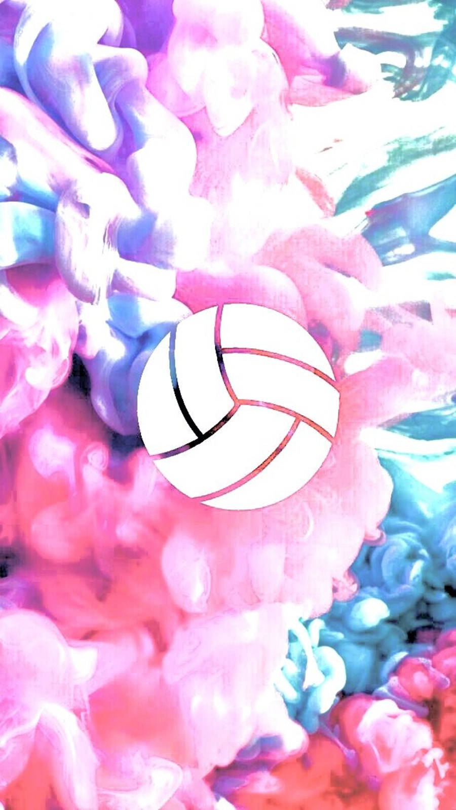 Volleyball Aesthetic Colored Smoke Background Background