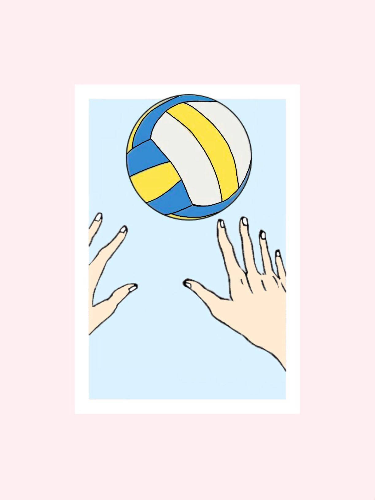 Volleyball Aesthetic Tossing Vector Background