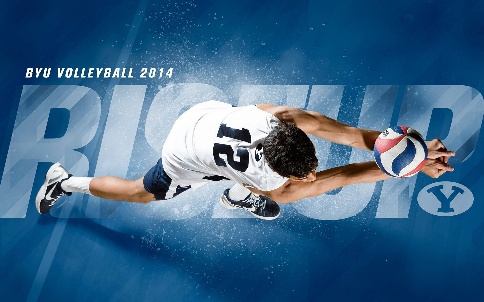 Volleyball Player Dynamic Receiver Background