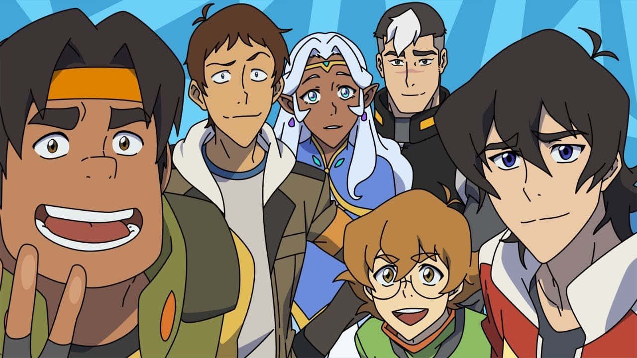 Voltron Force Members With Princess Allura Background