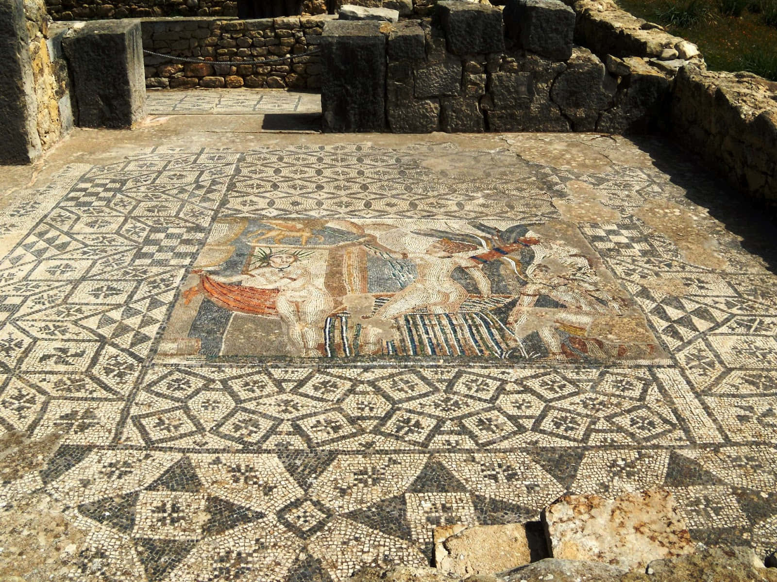Volubilis Intricate Stone Floor Background