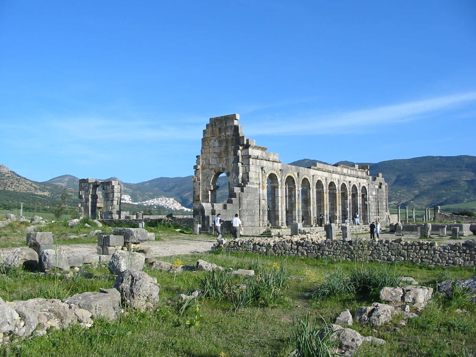 Volubilis Partly Intact Building Background