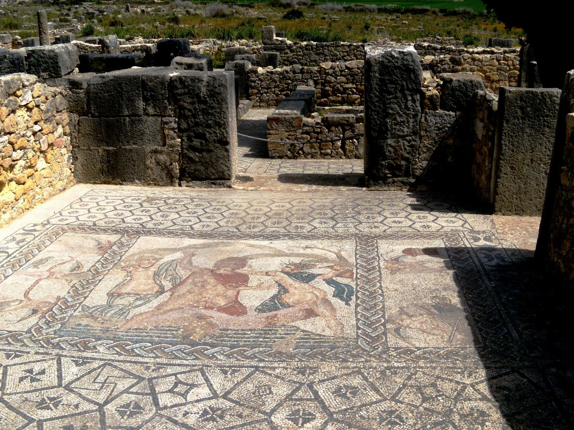 Volubilis Ruins Floor Background