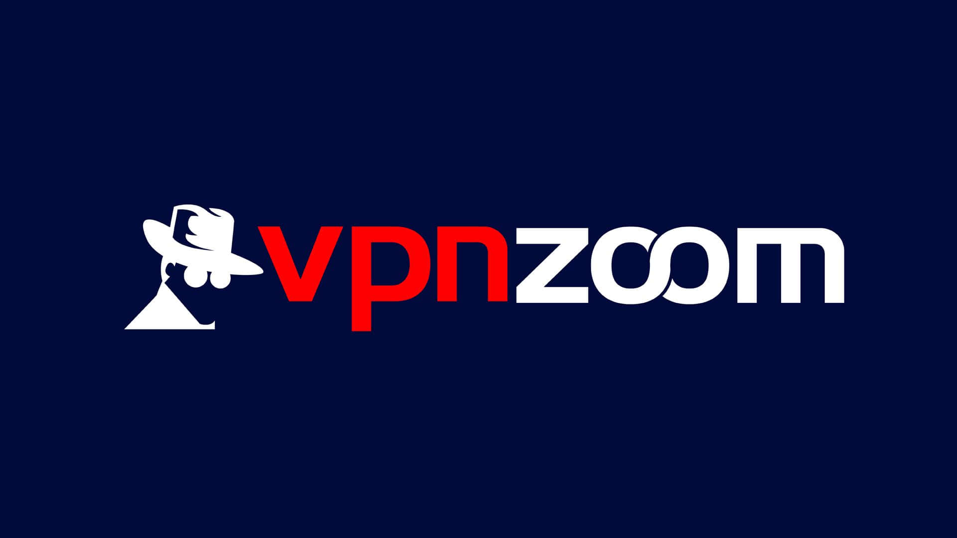 Vpnzoom Logo On A Dark Blue Background Background