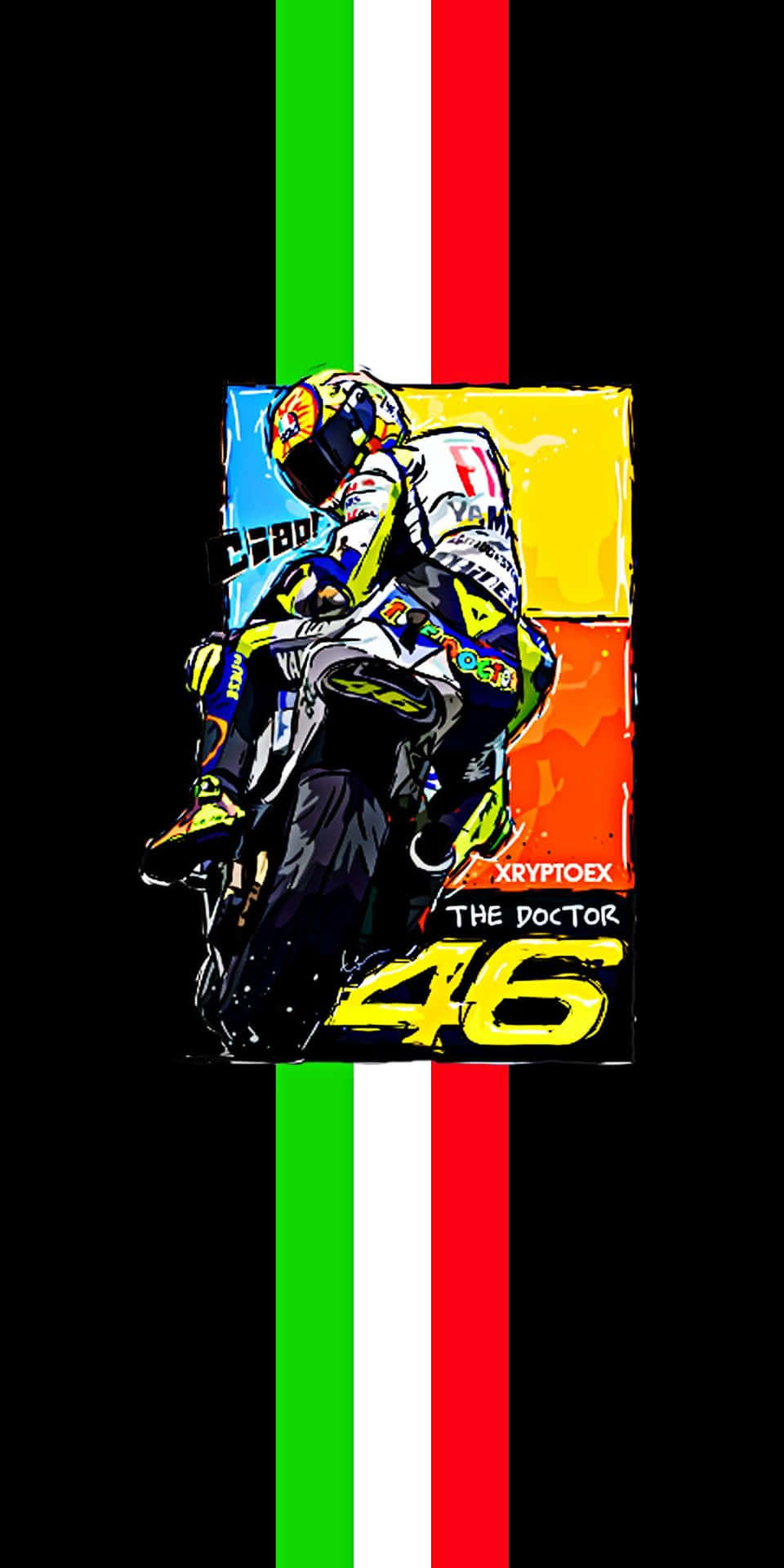 Vr46 Italian Flag Colors Poster