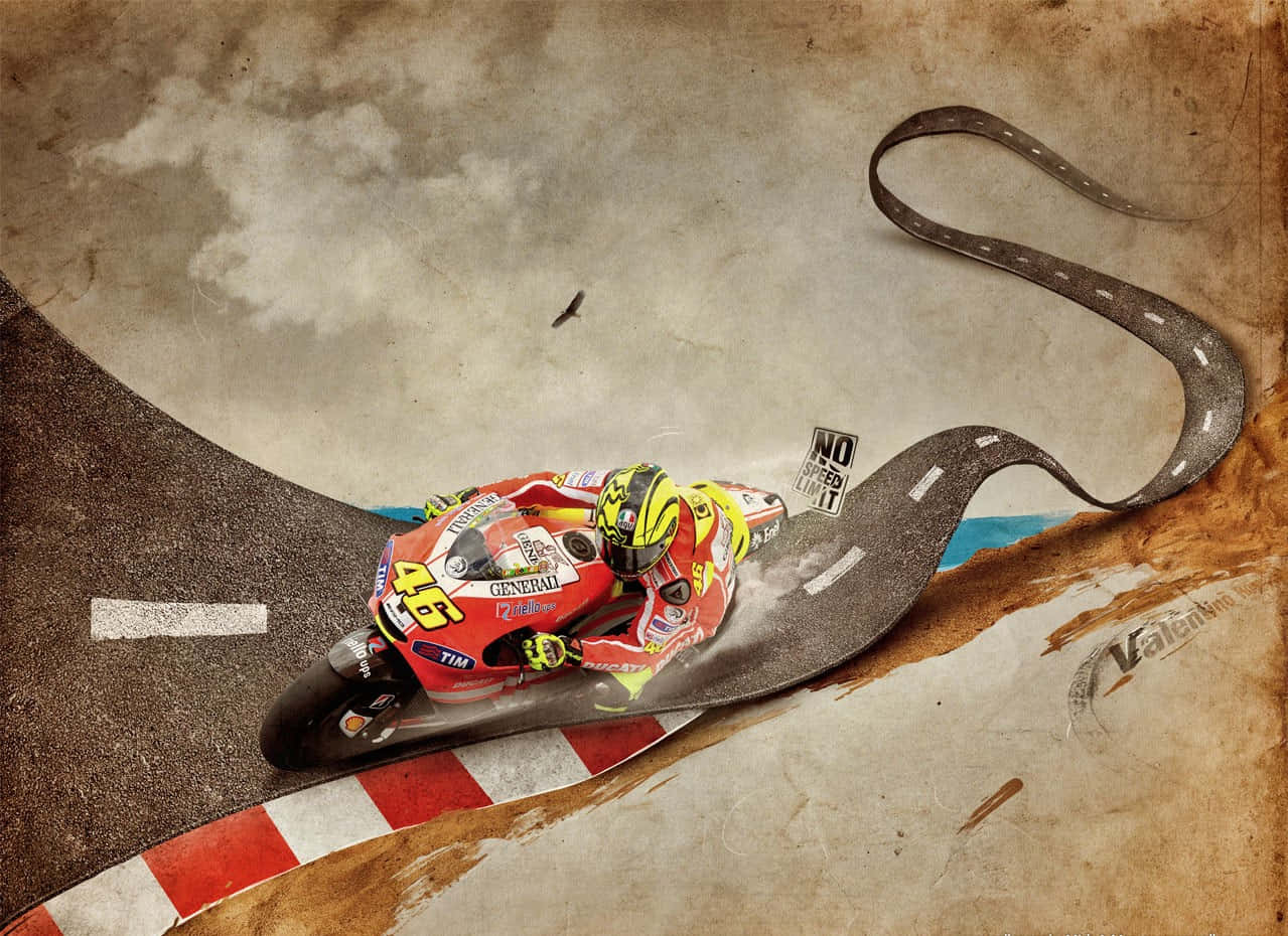 Vr46 Stylized Racing Poster