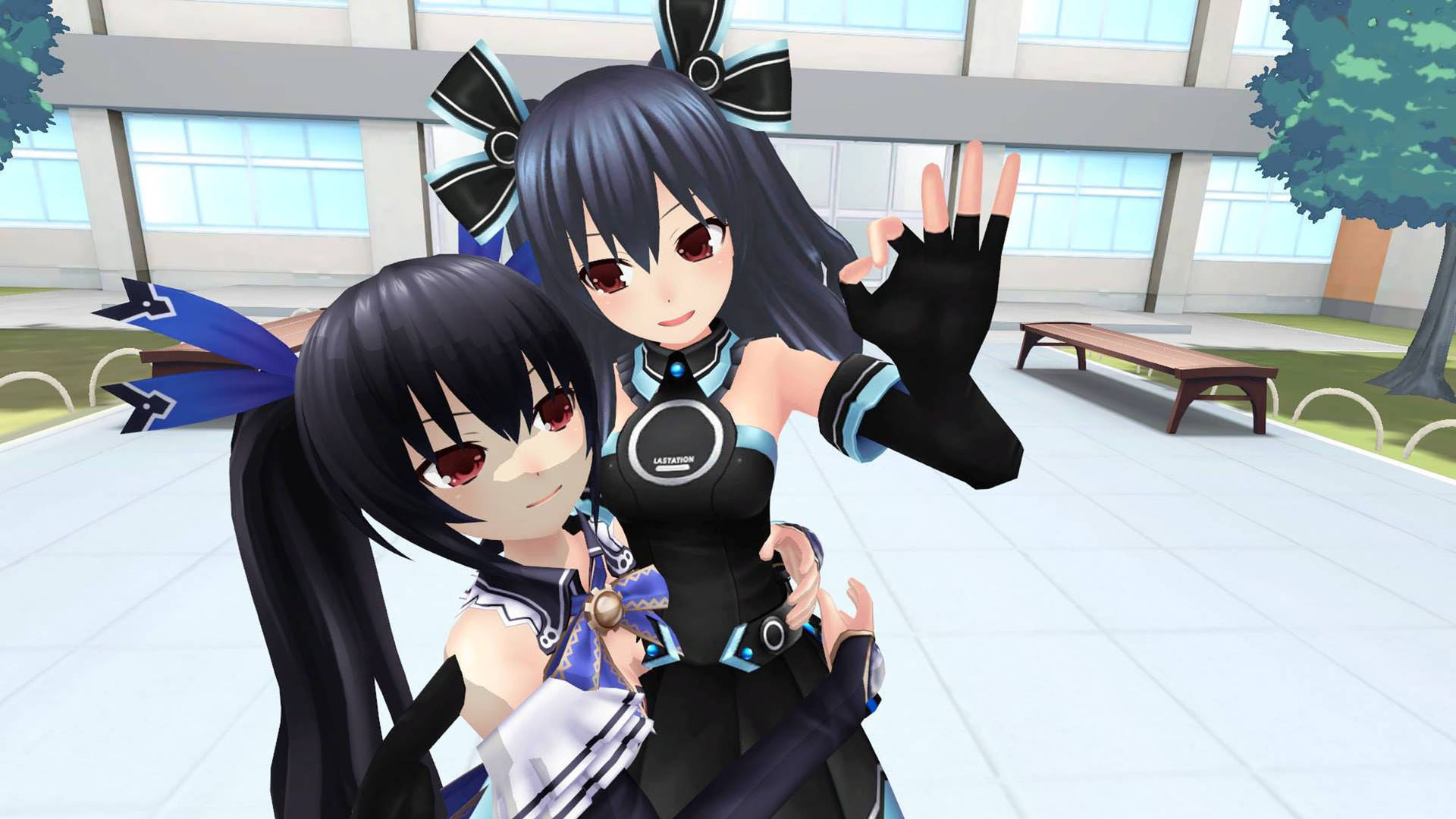 Vrchat Friends Uni And Noire In A Virtual World Background