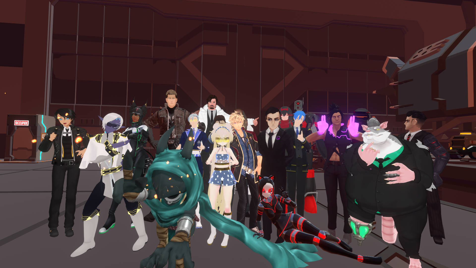 Vrchat Uppercity Callous Row Characters Background