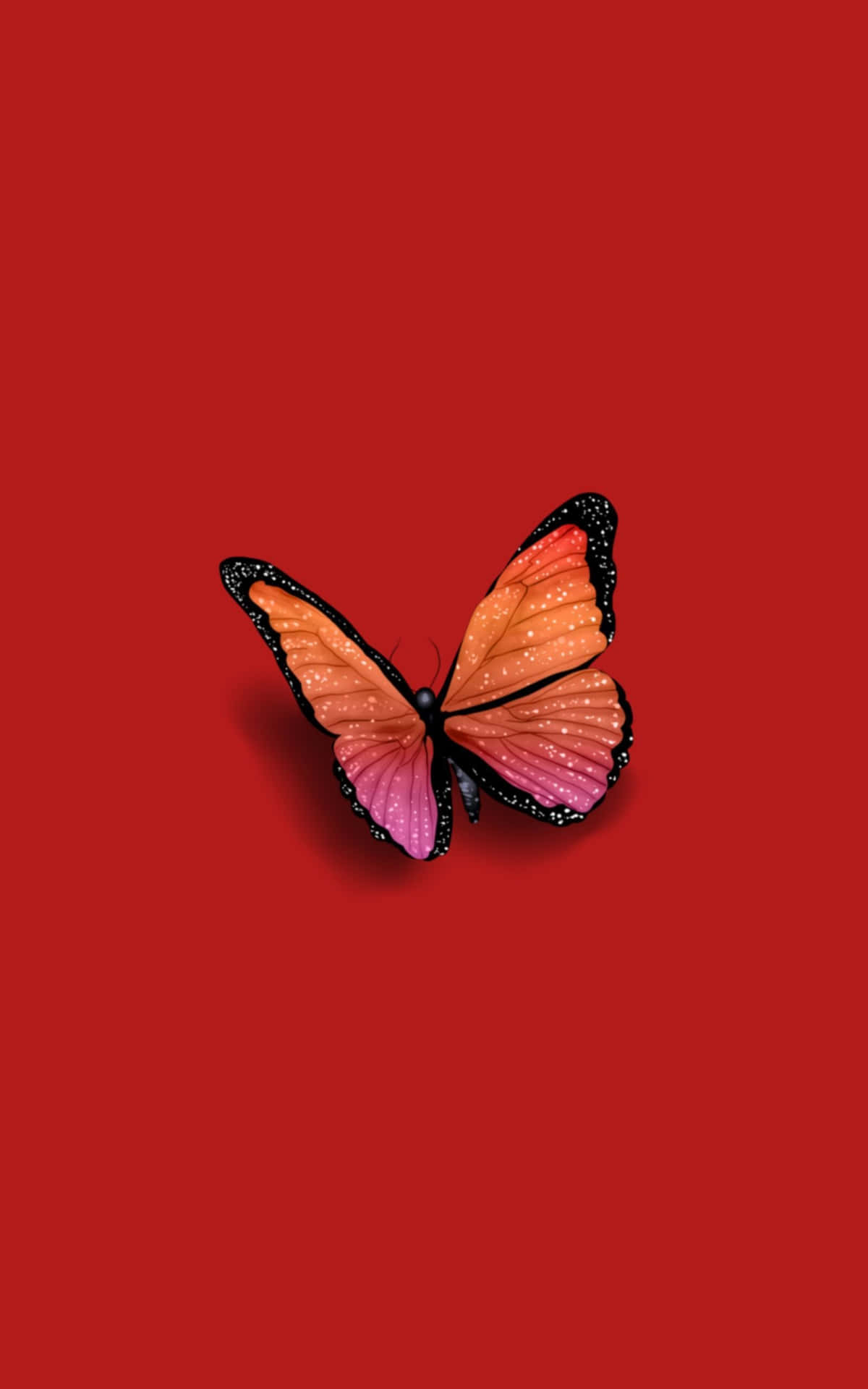 Vsco Butterfly In Red Aesthetic
