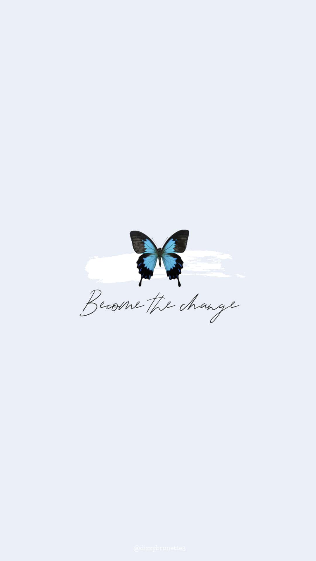 Vsco Butterfly With Become The Change Quote Background