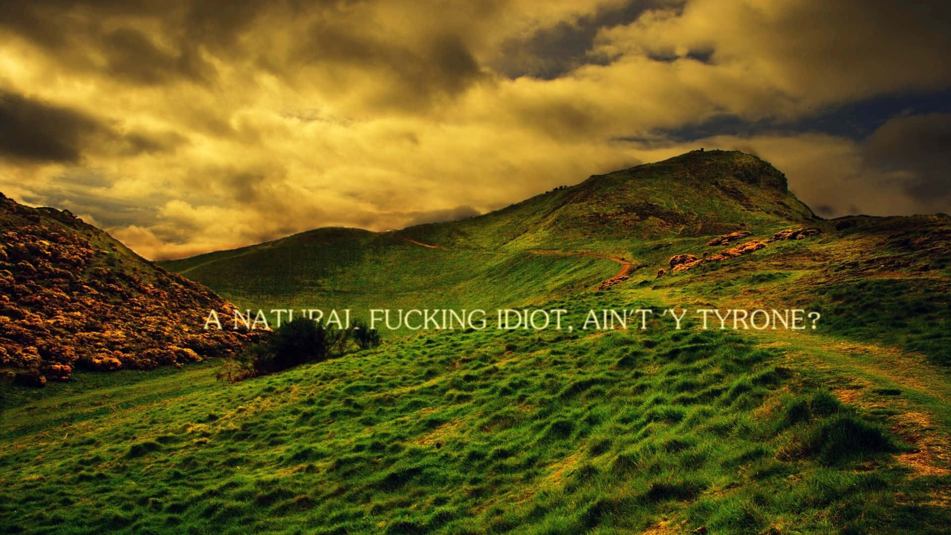 Vulgar Quote In Mountains [wallpaper] Background