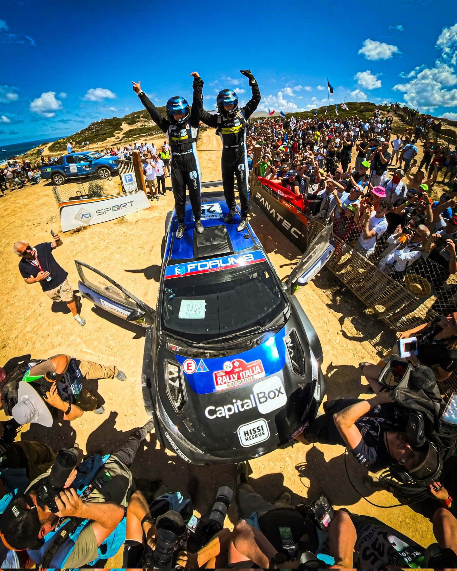 W R C Rally Victory Celebration Background
