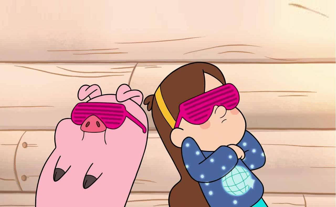 Waddles And Mabel Sunbathing Background