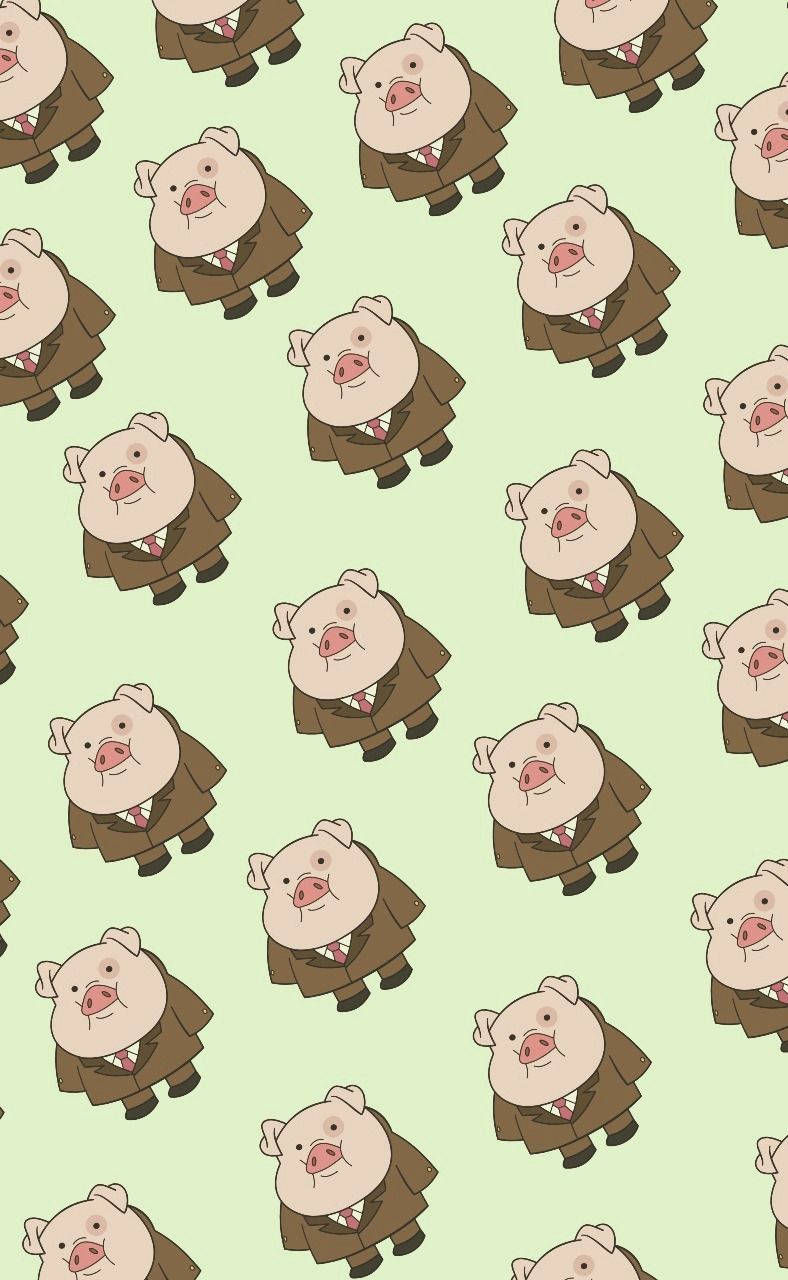 Waddles In Formal Wear Pattern Background