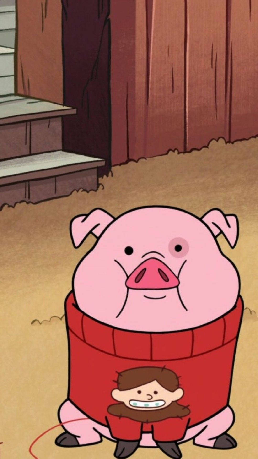 Waddles In Red Sweater Background