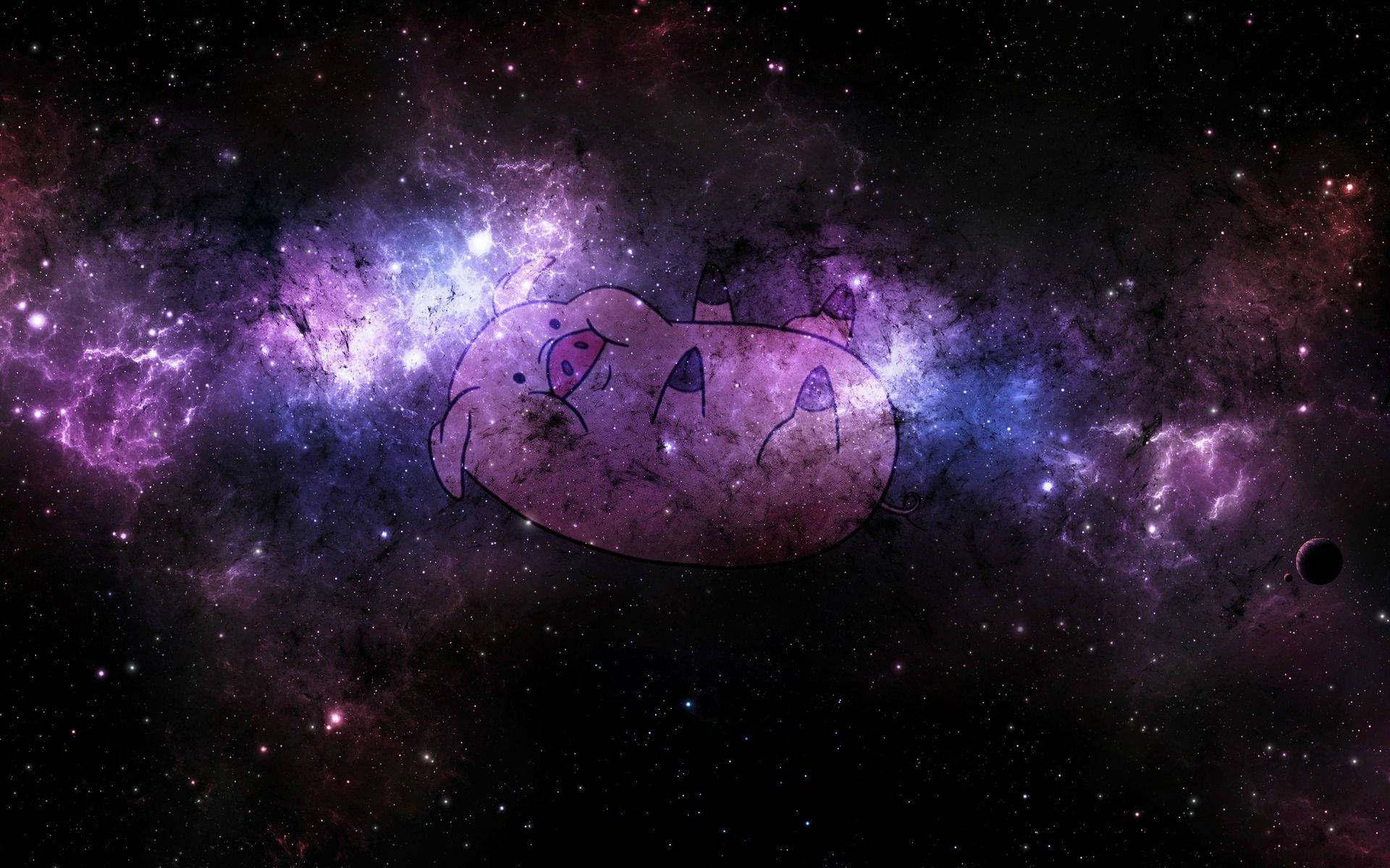 Waddles In The Galaxy Background