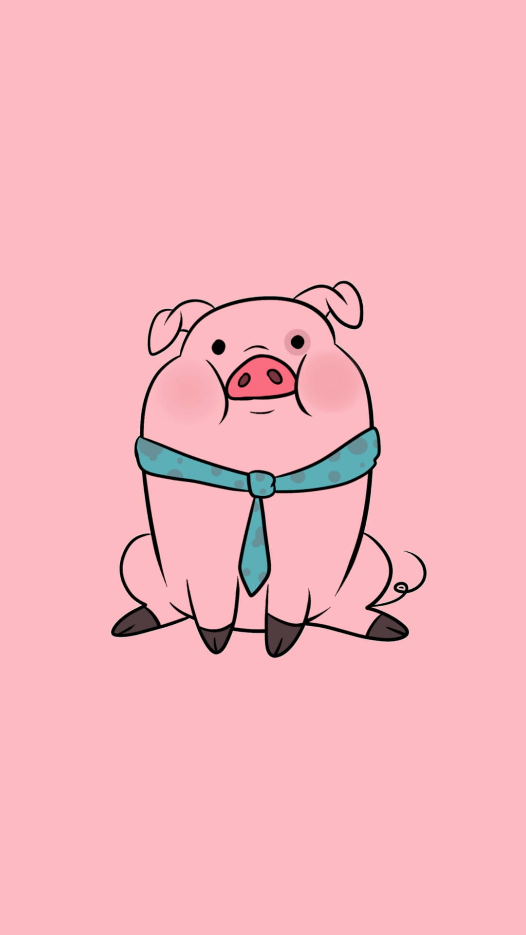 Waddles With A Necktie Background