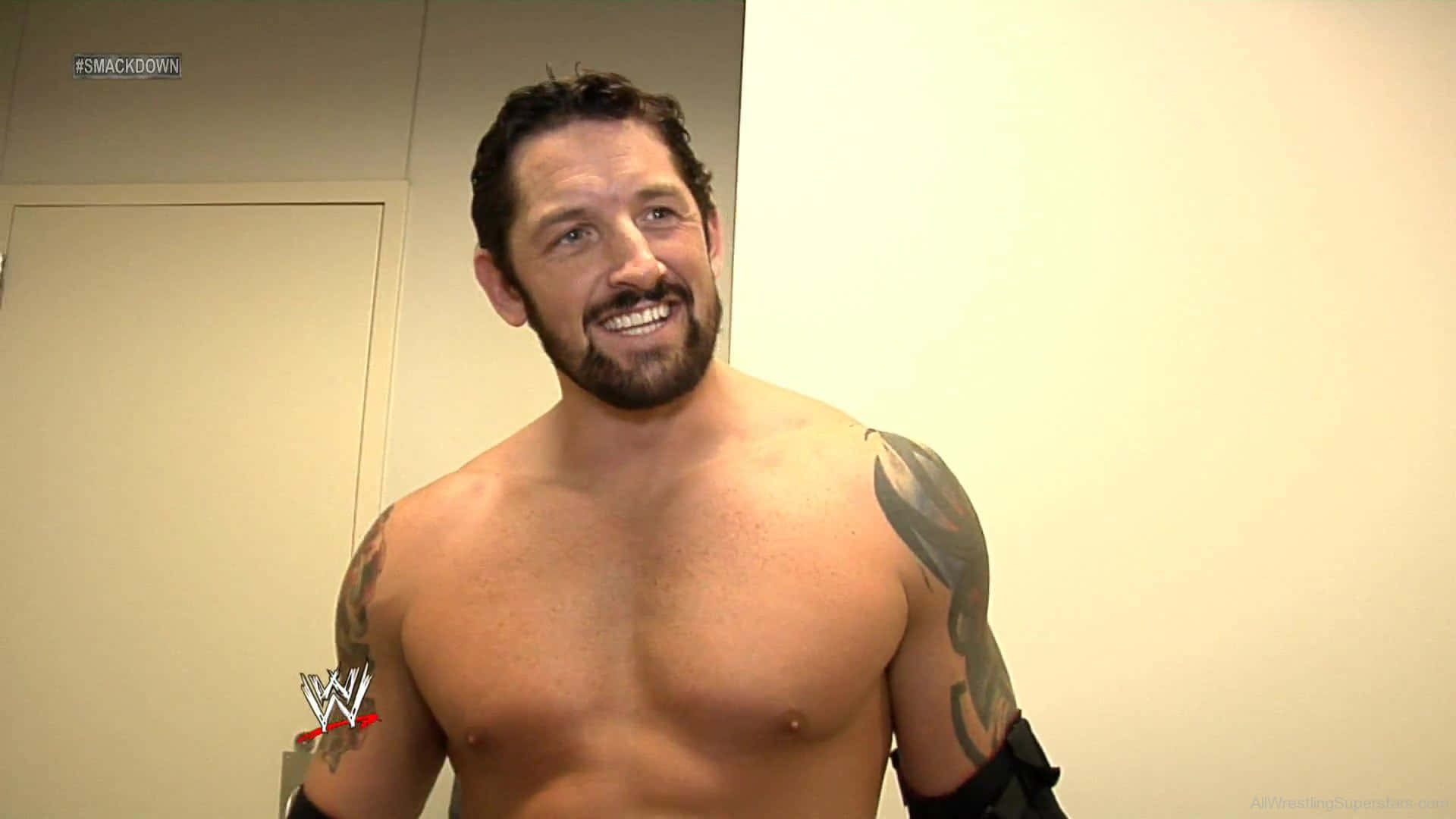 Wade Barrett Back Stage Interview Background