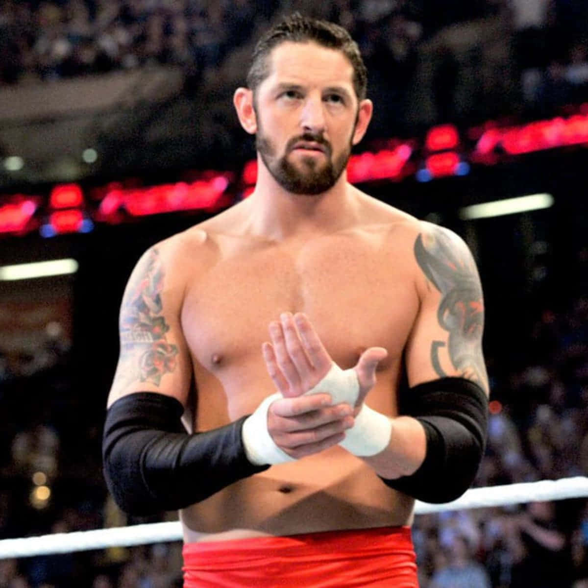 Wade Barrett During A Match Background