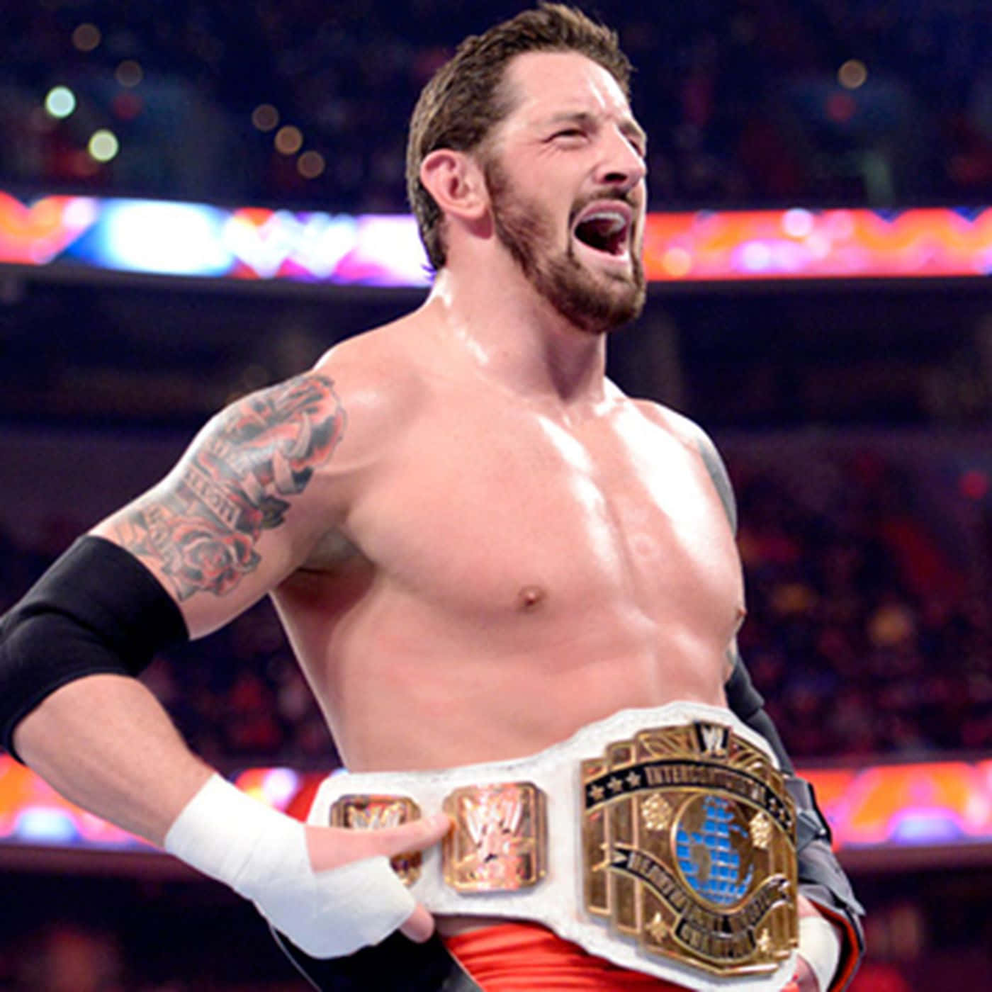 Wade Barrett Flaunting His Belt Background