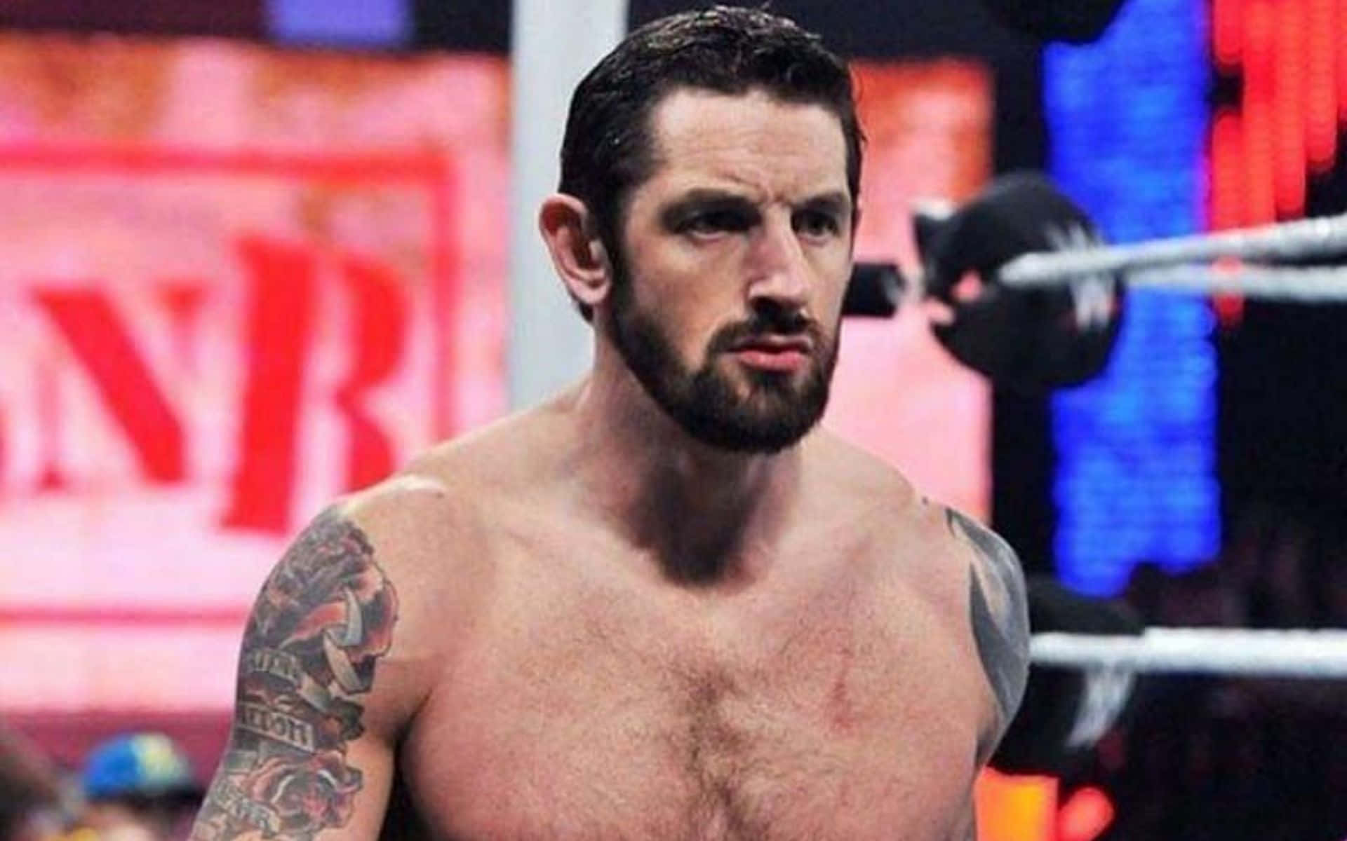 Wade Barrett Serious Look Background