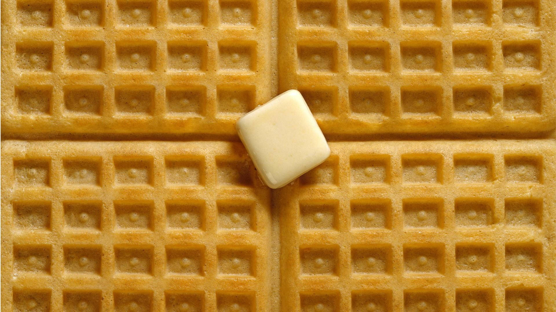 Waffles Butter Flat Lay Background