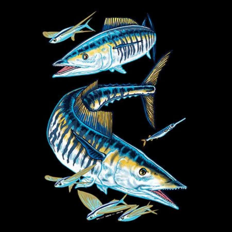 Wahoo Fish Artistic Representation