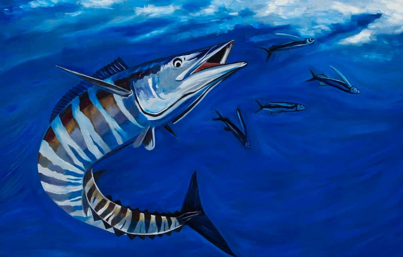 Wahoo Fish Artwork Background