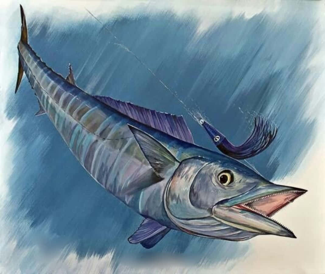 Wahoo Fish Artwork Background