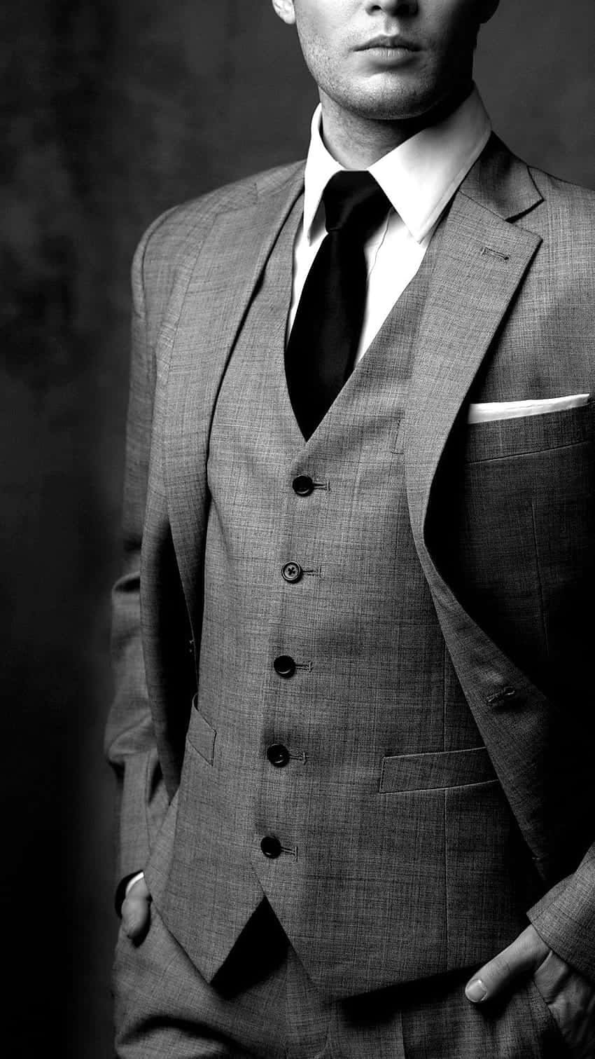 Waistcoat In Men Suit Style Background