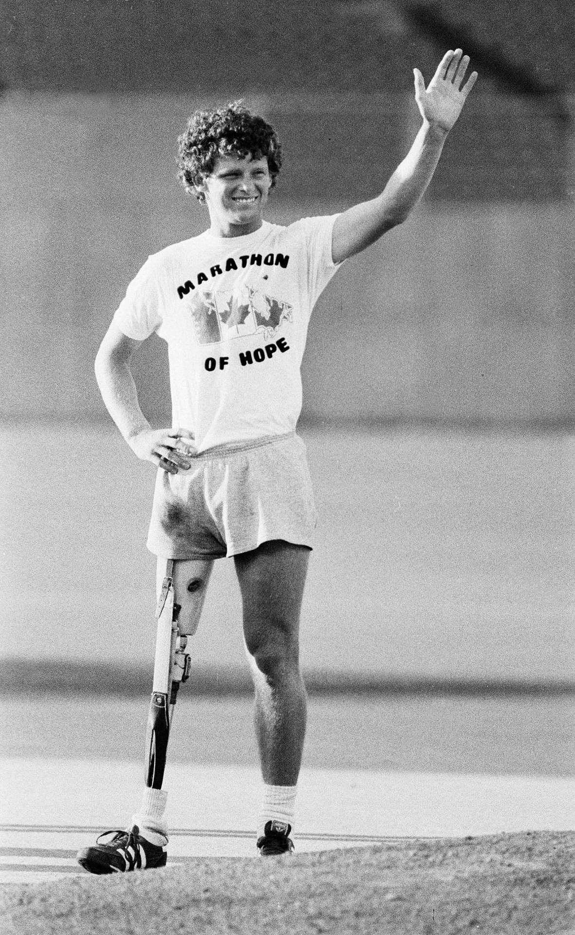 Waiving Terry Fox Background