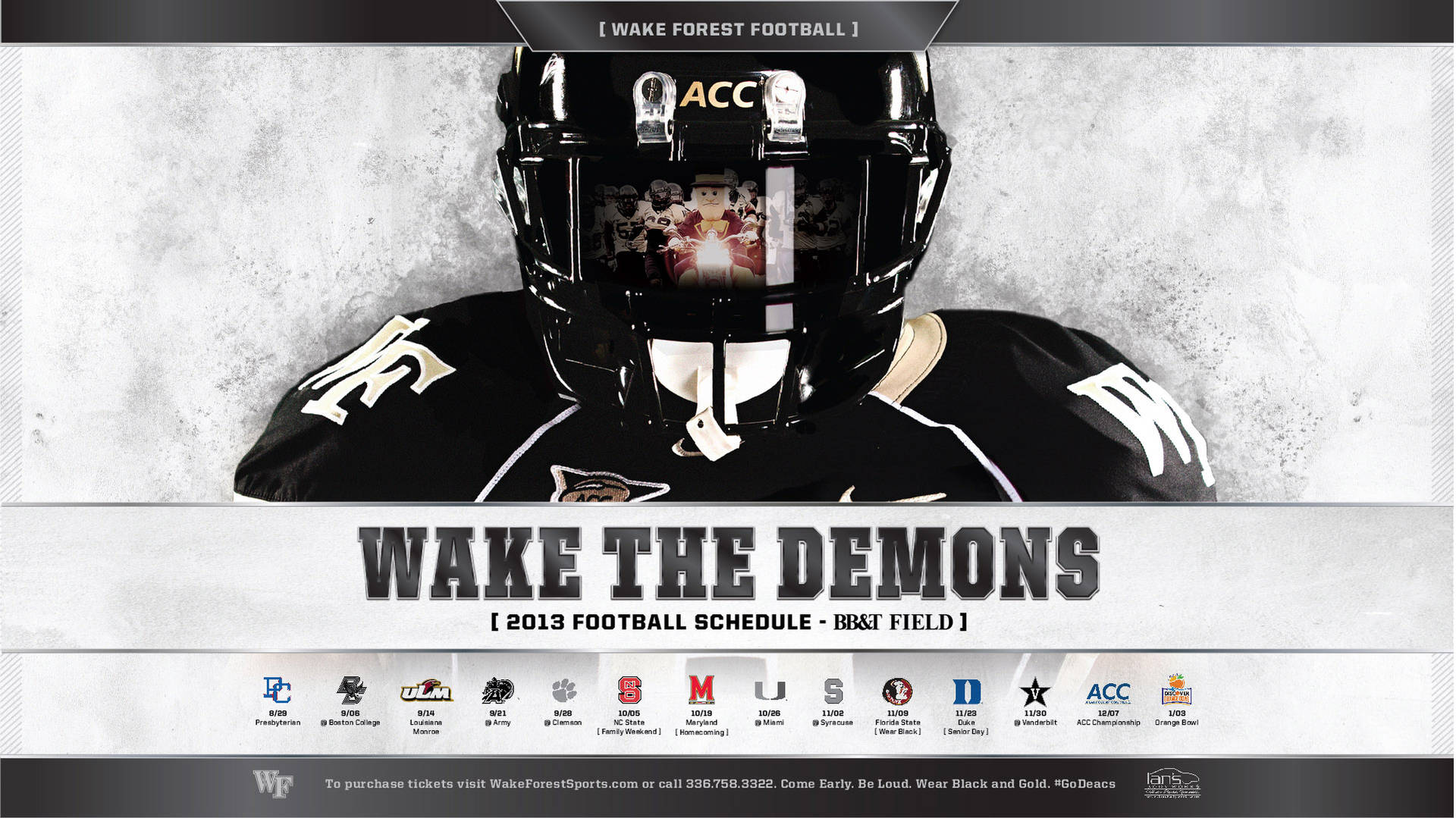 Wake Forest University 2013 Football Schedule Background