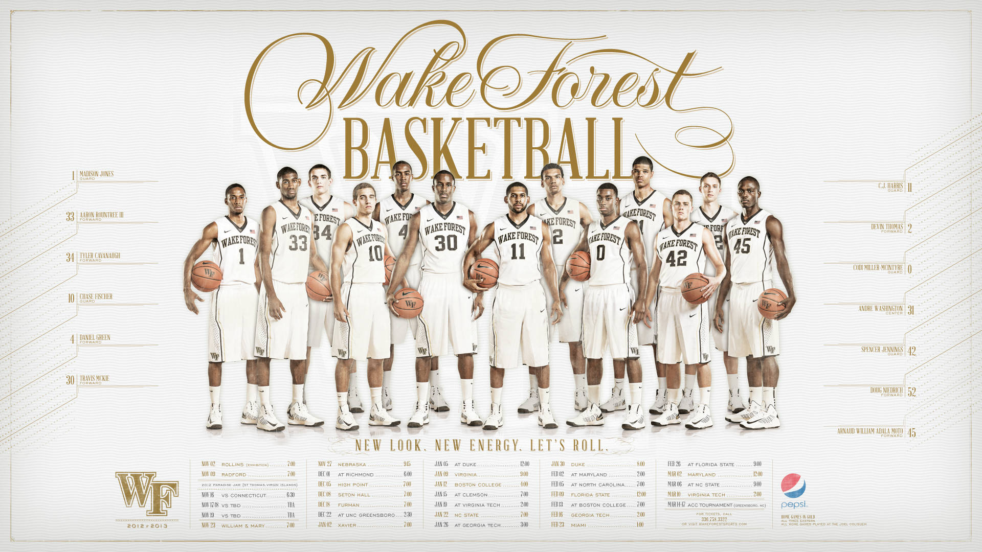 Wake Forest University Basketball Team Poster Background