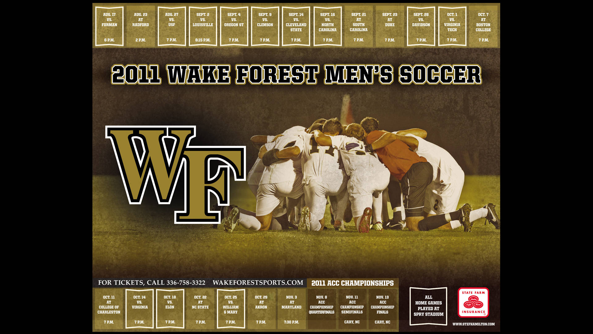 Wake Forest University Soccer Team Poster Background