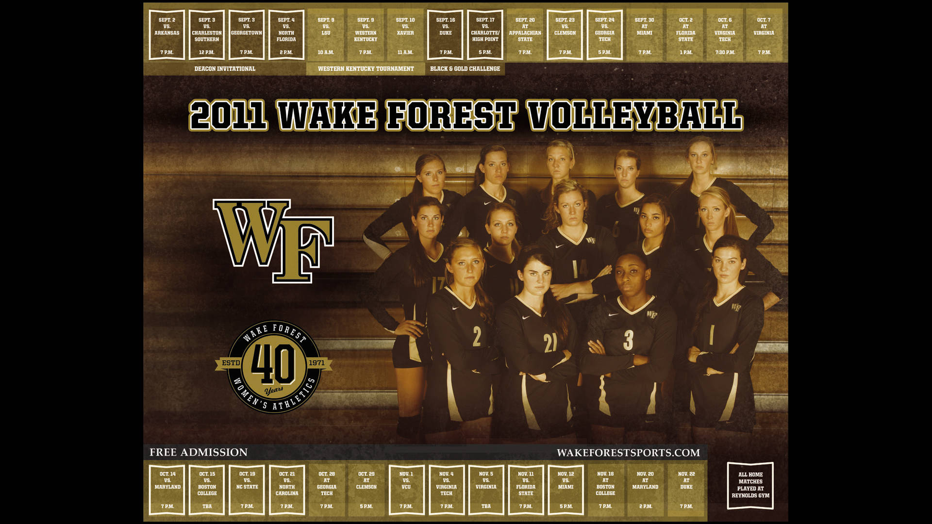 Wake Forest University Women's Volleyball Background