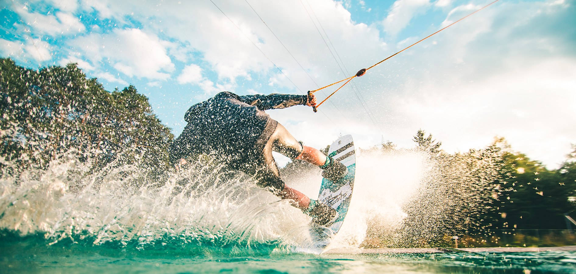 Wakeboarding Indy Grab Trick