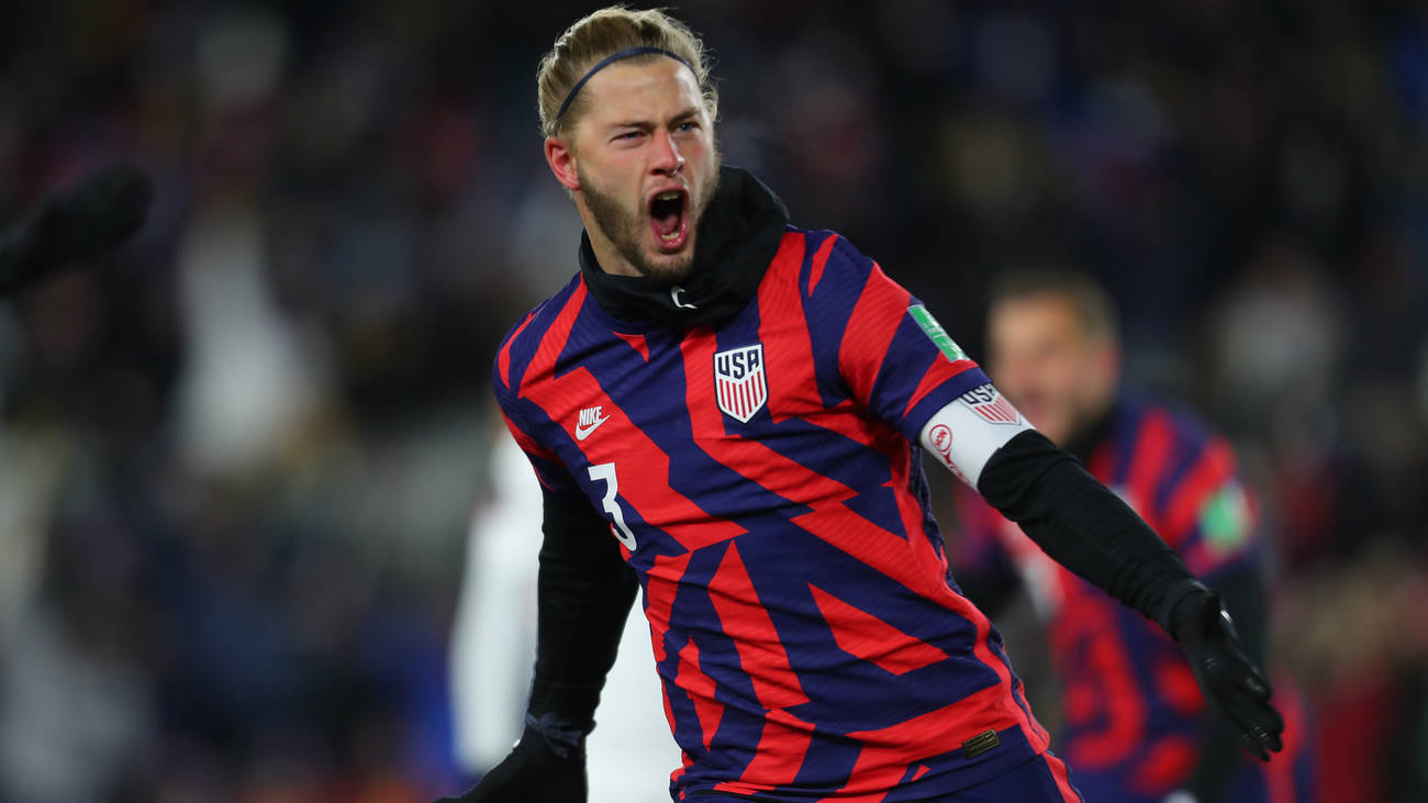 Walker Zimmerman In Action During Fifa World Cup Qualifier Game Background