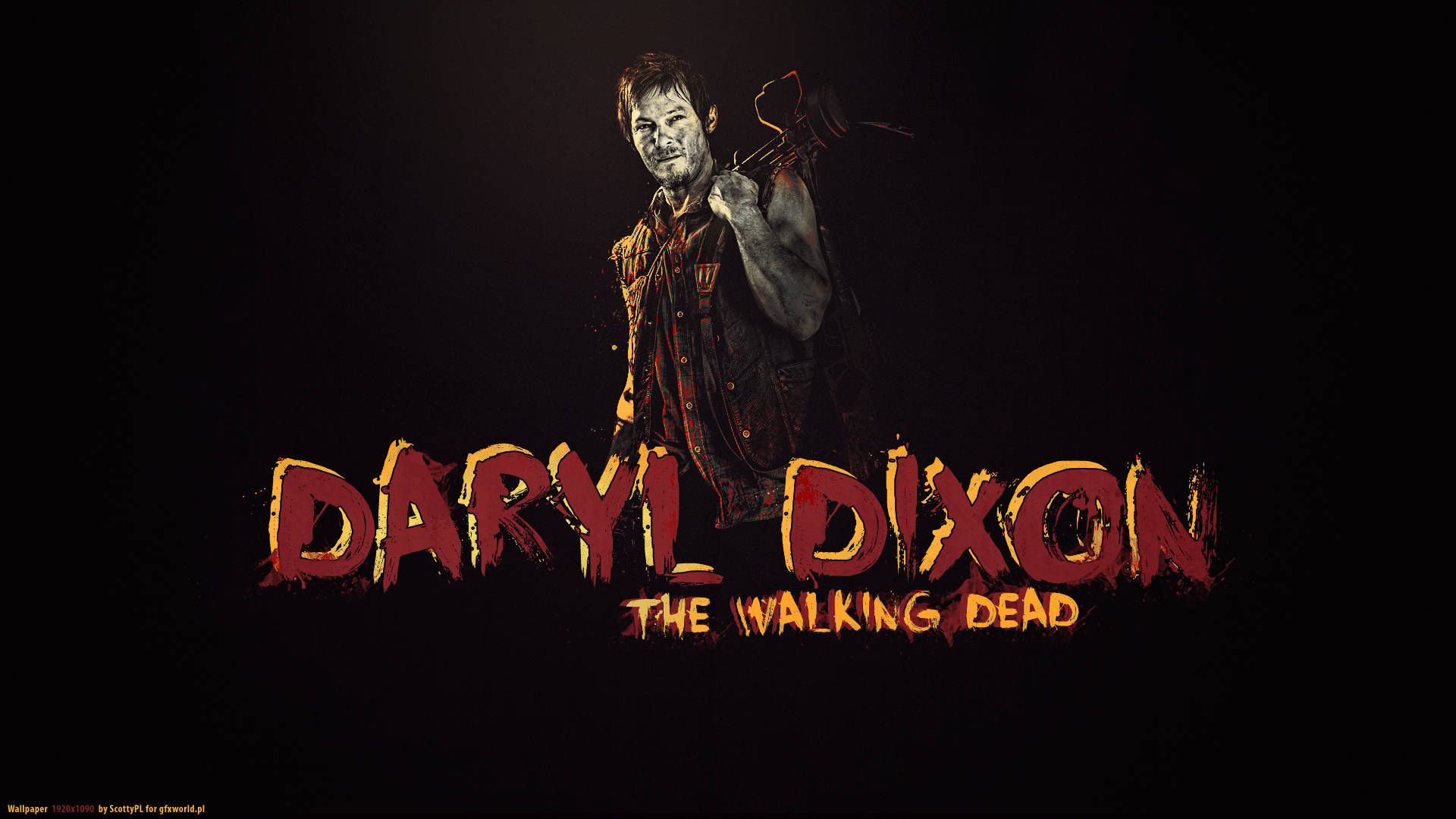 Walking Dead Daryl Profile Poster Background