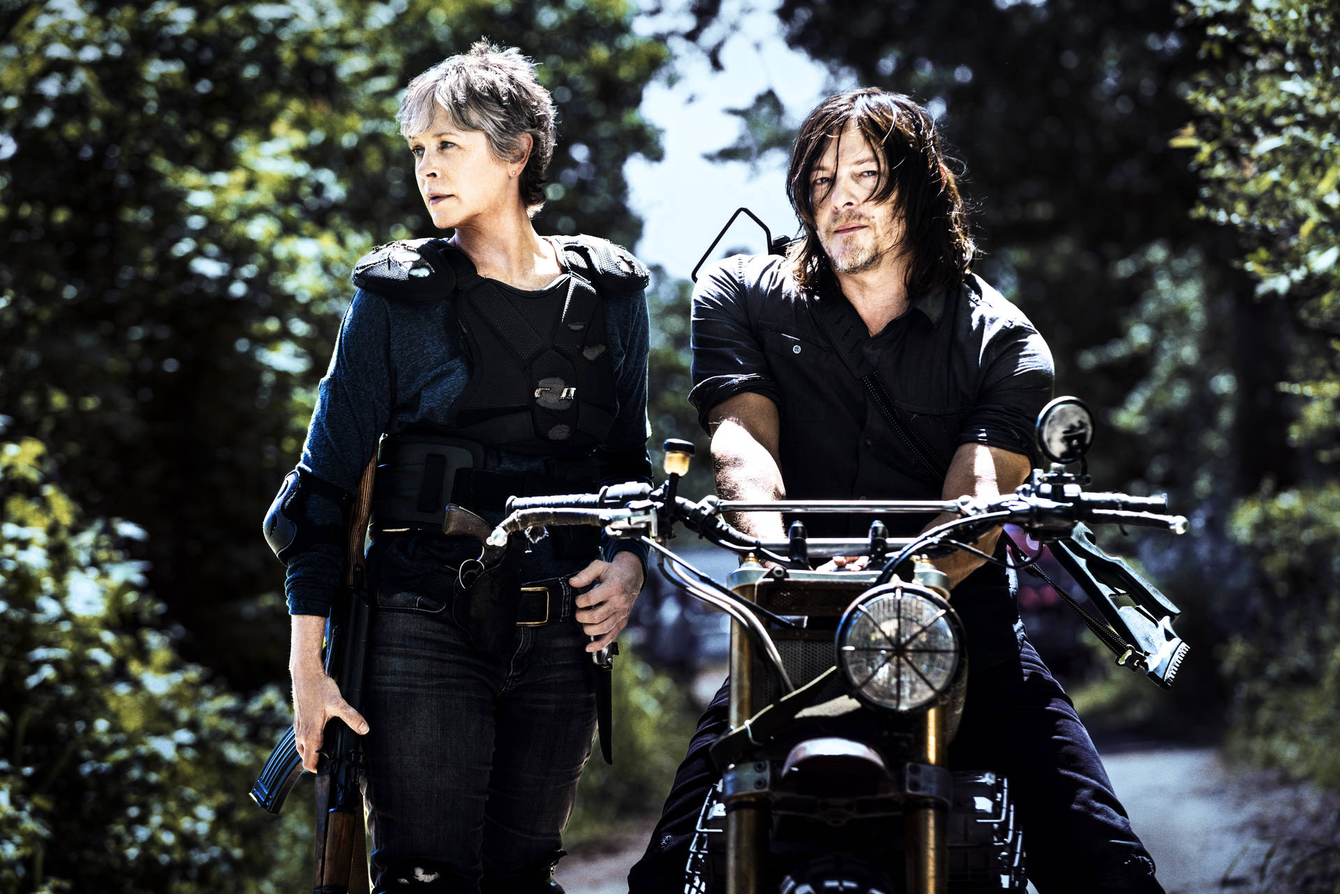 Walking Dead Daryl Riding Motorcycle Background