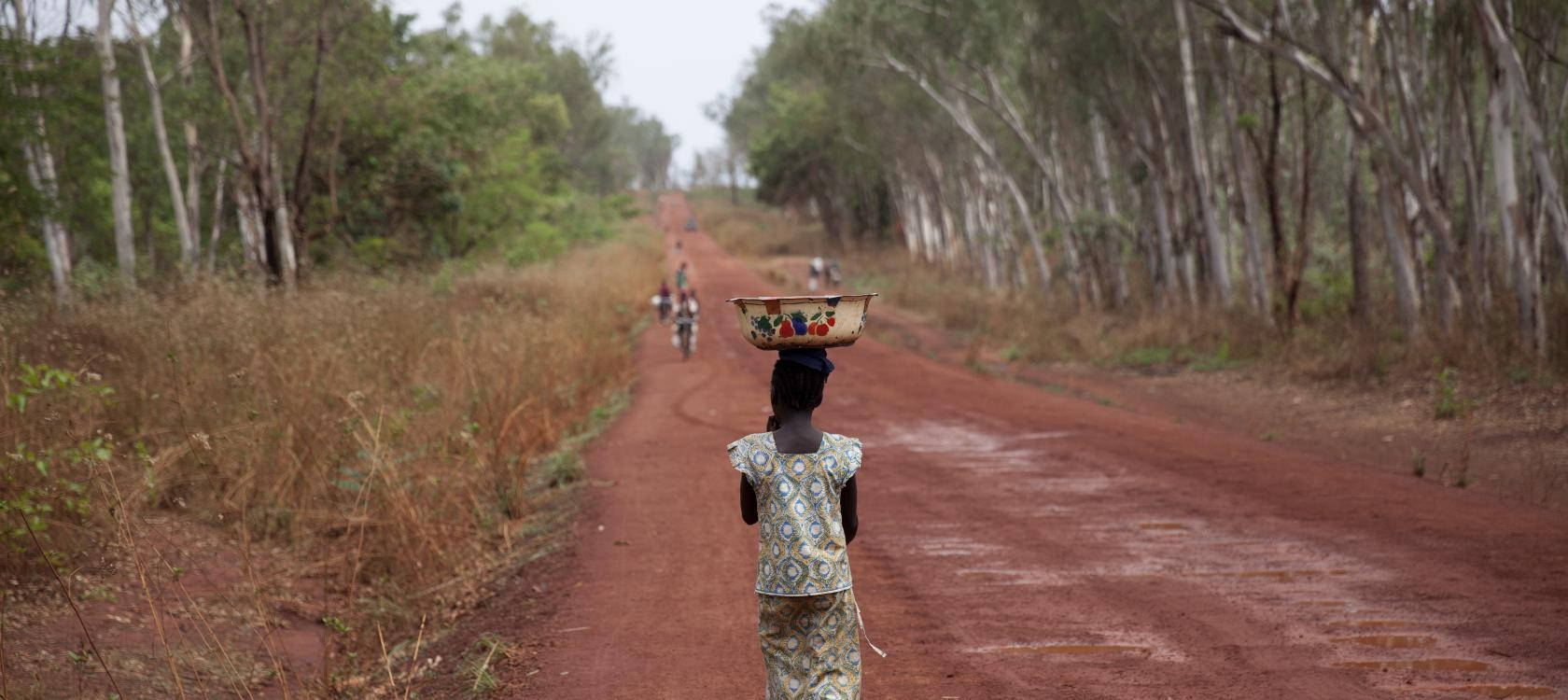 Walking Girl In Central African Republic