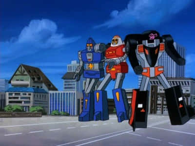 Walking On Streets Challenge Of The Gobots Background