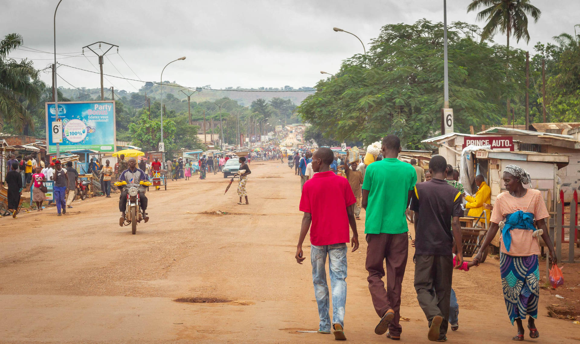 Walking People In Central African Republic