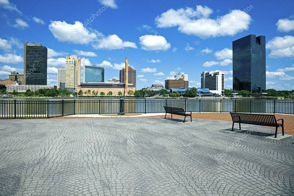 Walkway Along Maumee River In Toledo, Ohio