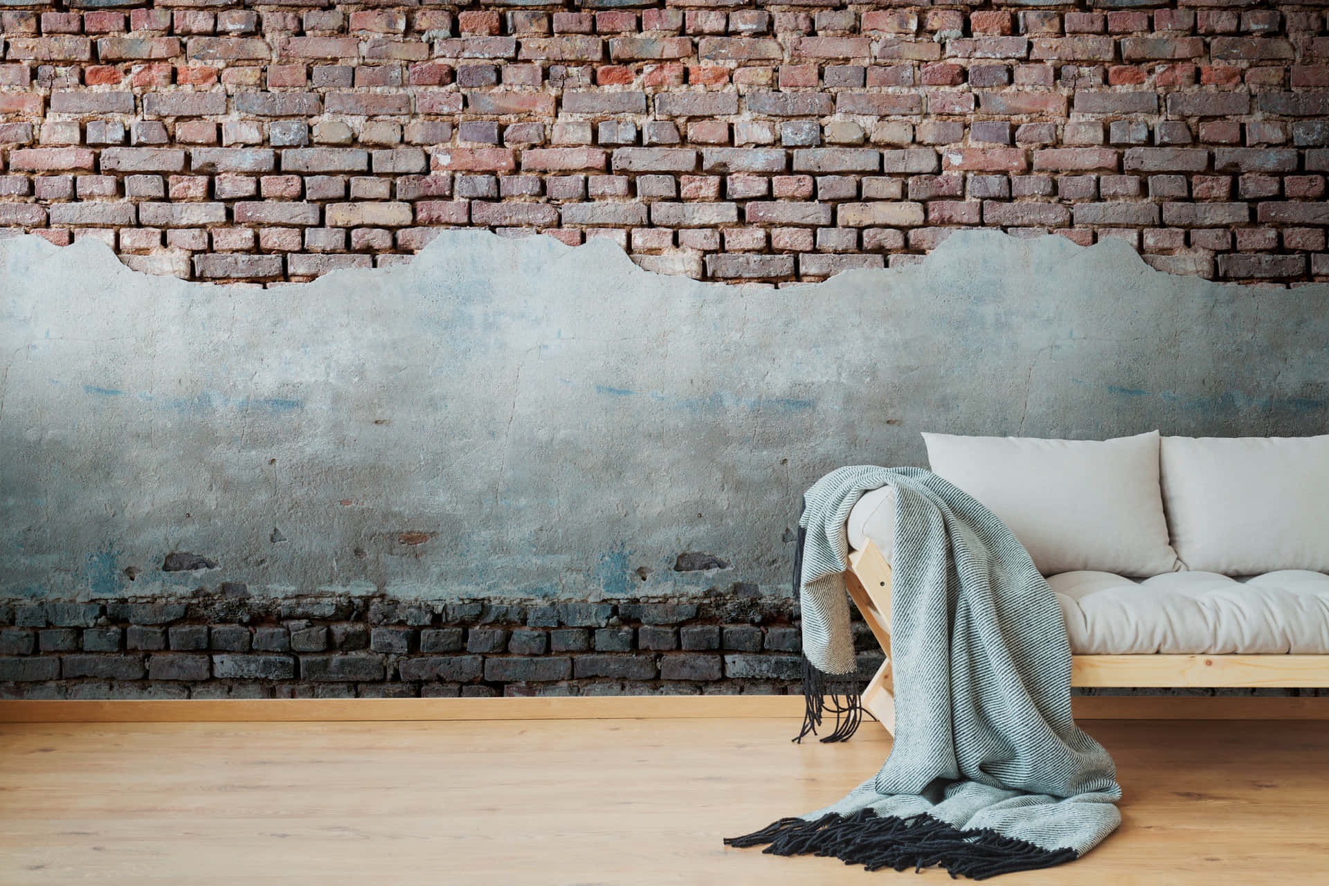 Wall Behind A Wall Exposed Background