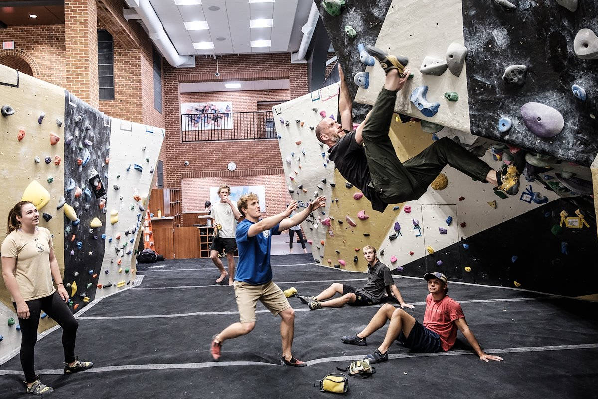 Wall Climbing Wake Forest University Campus Background